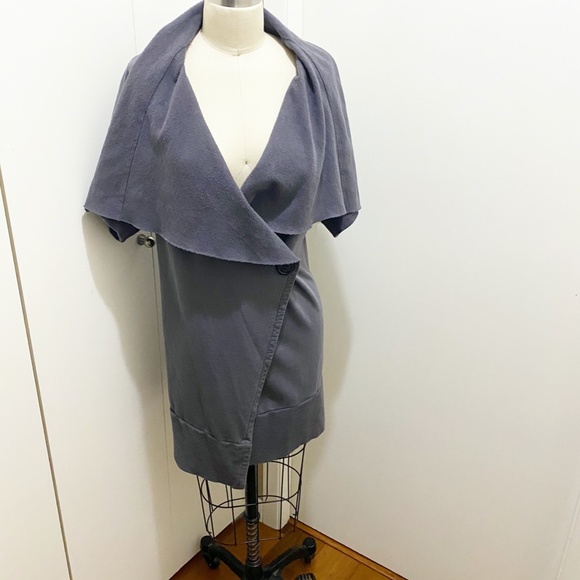 NWT Baftbird Unique Convertible 100% Cotton Shrug Grey Blue S/M - Picture 13 of 14